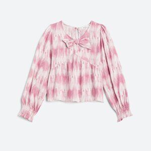 Girls Love Glam Girl Lone Sleeve Tie V Neck Blouse | Medium